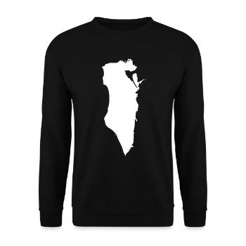 Bahrain map flag - Unisex Sweatshirt - black - Front - Alina (178cm) & Michal (187cm)