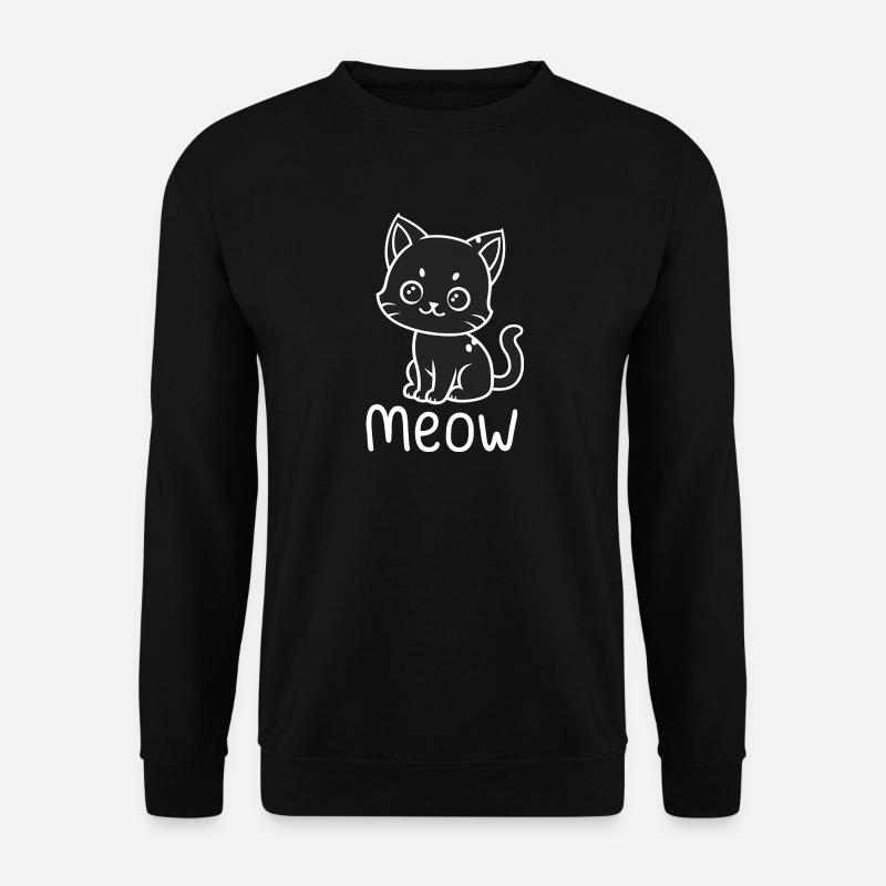 Cute Black Cat - Unisex Sweatshirt - black