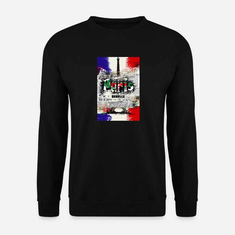Paris Rebelle Kunst - Unisex Pullover - Schwarz