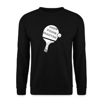 table tennis - Unisex Sweatshirt - black - Front - Alina (178cm) & Michal (187cm)