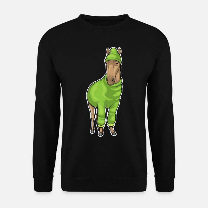 Pferd Pullover Mütze - Unisex Pullover - Schwarz