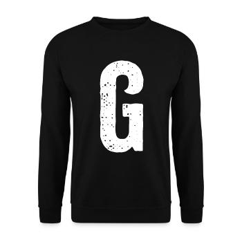 G Letter - Unisex Sweatshirt - black - Front - Alina (178cm) & Michal (187cm)