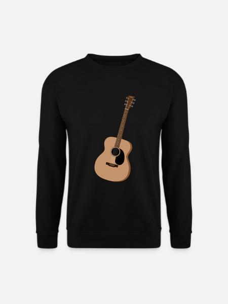 Gift idea for musicians, guitar western guitar - Unisex Sweatshirt - black