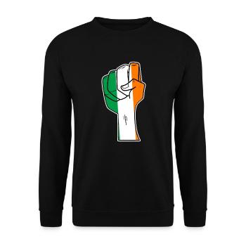 Irland - Unisex Pullover - Schwarz - Vorne - Alina (178cm) & Michal (187cm)