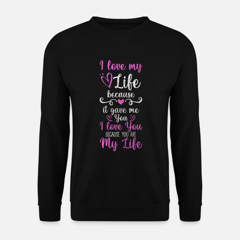 Liebe Romantisch Lieben Freunde - Unisex Pullover - Schwarz