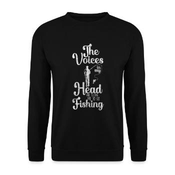 Pêcheur Petri Heil Loisir Pêcheur sportif - Sweat-shirt Unisexe - noir - Devant - Alina (178cm) & Michal (187cm)