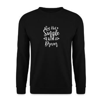 I'm Not Single I Have A Drever Dog Lover - Unisex Sweatshirt - black - Front - Alina (178cm) & Michal (187cm)