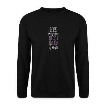 Cook By Day World's Best Nana By Night - Unisex Sweatshirt - black - Front - Alina (178cm) & Michal (187cm)