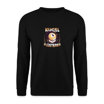 Kugelflüsterer - Snooker Pool 8 9 Ball Billard - Unisex Pullover - Schwarz - Vorne - Alina (178cm) & Michal (187cm)