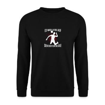 Liebe Volleyball - Volleyballer Beach Volleyball - Unisex Pullover - Schwarz - Vorne - Alina (178cm) & Michal (187cm)