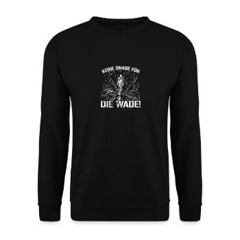 Keine Gnade, Wade! - Mountainbiker Mountainbike - Unisex Pullover - Schwarz - Vorne - Alina (178cm) & Michal (187cm)