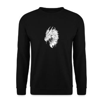 Dragon vintage effrayant - Sweat-shirt Unisexe - noir - Devant - Alina (178cm) & Michal (187cm)