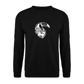 Cute toucan tropical bird with huge beak - Unisex Sweatshirt - black - Front - Alina (178cm) & Michal (187cm)
