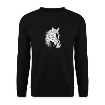 Pedigree Joli Cheval Équestre Dressage Sports équestres - Sweat-shirt Unisexe - noir - Devant - Alina (178cm) & Michal (187cm)