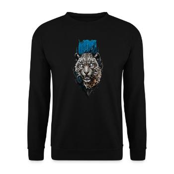 Blue-Eyed Jaguar: Mystical Wilderness - Unisex Sweatshirt - black - Front - Alina (178cm) & Michal (187cm)