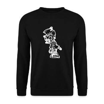 Punk alien - Unisex Sweatshirt - black - Front - Alina (178cm) & Michal (187cm)