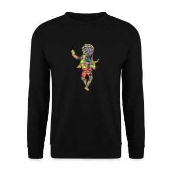 The Groovy Eye - Unisex Sweatshirt - black - Front - Alina (178cm) & Michal (187cm)