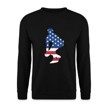 Sport Us Flag Baseball - Sweat-shirt Unisexe - noir - Devant - Alina (178cm) & Michal (187cm)