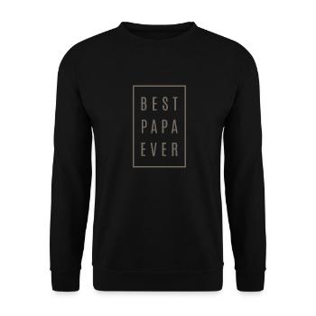 Best Papa Ever Tees Gift! - Unisex Sweatshirt - black - Front - Alina (178cm) & Michal (187cm)