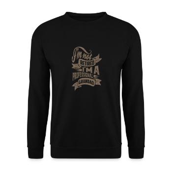 Professional Grandad. T-shirt for Him! - Unisex Sweatshirt - black - Front - Alina (178cm) & Michal (187cm)