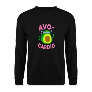 AVOCARDIO - Unisex Sweatshirt - black - Front - Alina (178cm) & Michal (187cm)