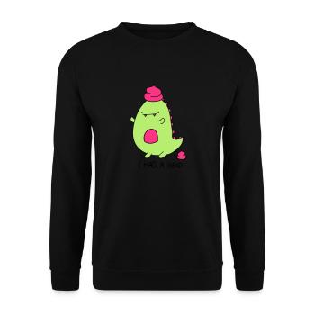 Dinosaur - Unisex Sweatshirt - black - Front - Alina (178cm) & Michal (187cm)