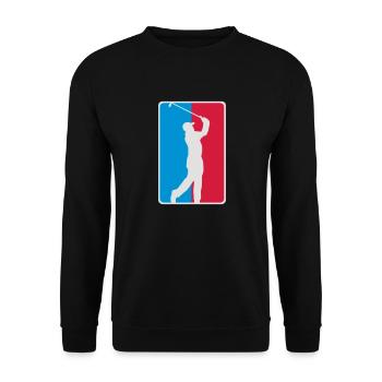 Golf Silhouette Logo - Unisex Pullover - Schwarz - Vorne - Alina (178cm) & Michal (187cm)