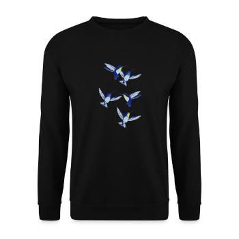 kolibri - Unisex Pullover - Schwarz - Vorne - Alina (178cm) & Michal (187cm)