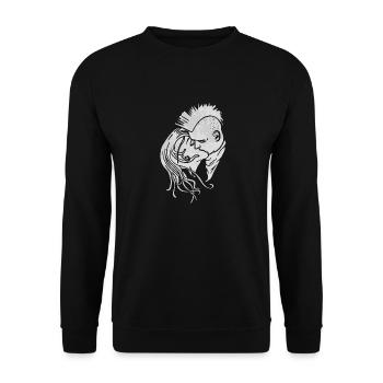 PUNK LOVE - Sweat-shirt Unisexe - noir - Devant - Alina (178cm) & Michal (187cm)