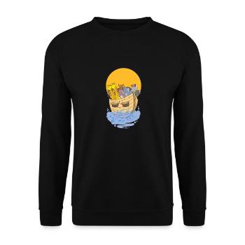 T-shirt Animaux Afrique - Sweat-shirt Unisexe - noir - Devant - Alina (178cm) & Michal (187cm)
