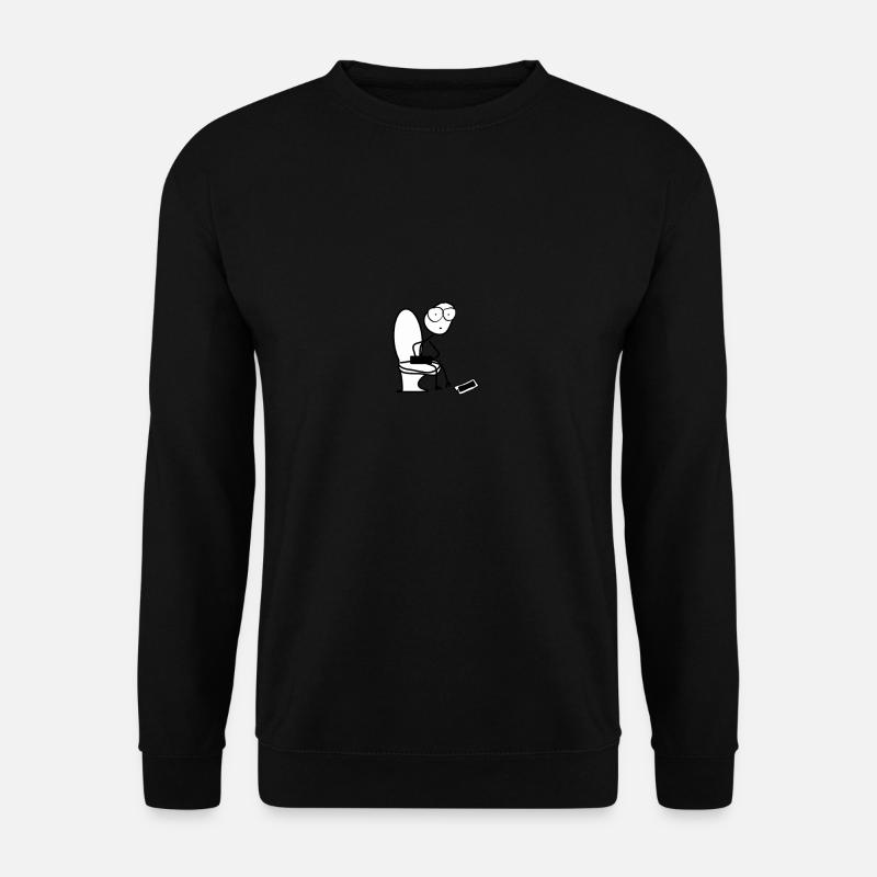 Auf der Toilette - Unisex Pullover - Schwarz