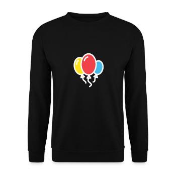 Luftballons - Unisex Pullover - Schwarz - Vorne - Alina (178cm) & Michal (187cm)