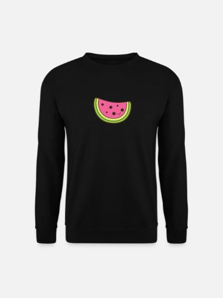 Niedliche Wassermelone Smile Kawaii - Unisex Pullover - Schwarz