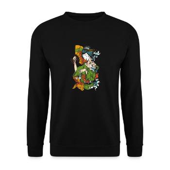 Geisha - Unisex Pullover - Schwarz - Vorne - Alina (178cm) & Michal (187cm)