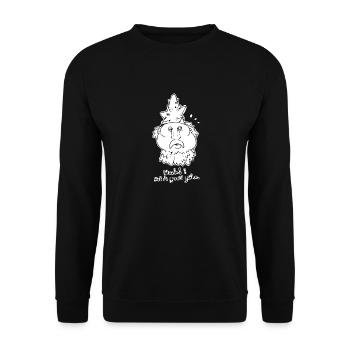 Erschrockener Kaktuskopf - Unisex Pullover - Schwarz - Vorne - Alina (178cm) & Michal (187cm)