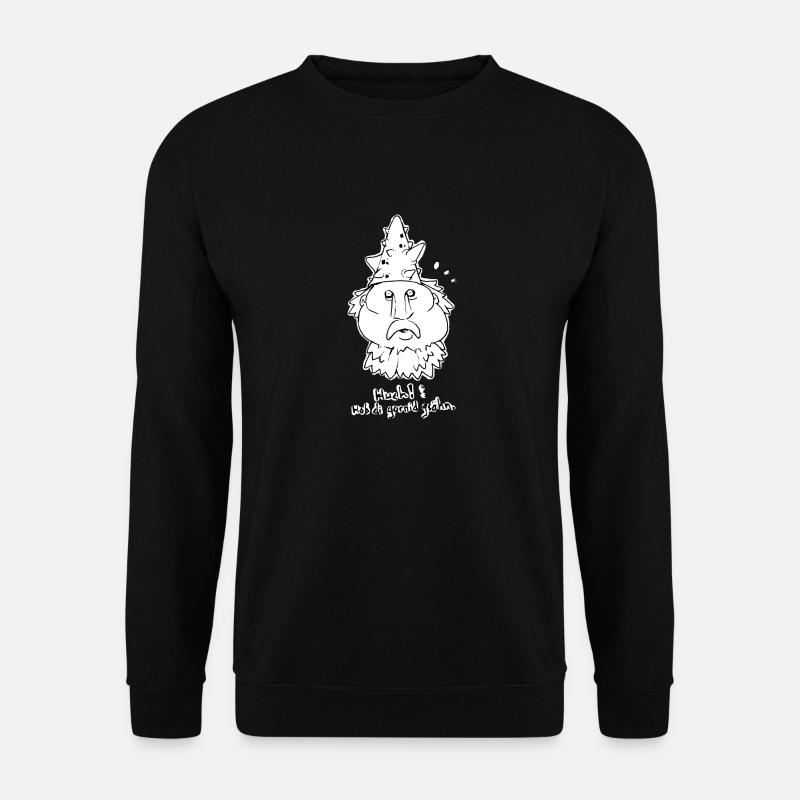 Erschrockener Kaktuskopf - Unisex Pullover - Schwarz