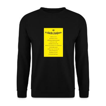 Poster Et Kölsche Jrundjesetz - Unisex Pullover - Schwarz - Vorne - Alina (178cm) & Michal (187cm)
