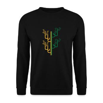 kunst äste cool großer wüste kaktus design muster - Unisex Pullover - Schwarz - Vorne - Alina (178cm) & Michal (187cm)