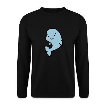 suesser_delfin_02 - Sweat-shirt Unisexe - noir - Devant - Alina (178cm) & Michal (187cm)