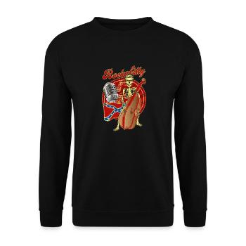 Rockabilly Basse - Sweat-shirt Unisexe - noir - Devant - Alina (178cm) & Michal (187cm)