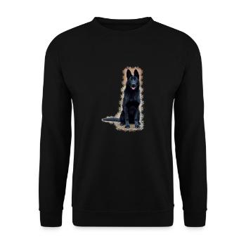 Black shepherd - Unisex Sweatshirt - black - Front - Alina (178cm) & Michal (187cm)