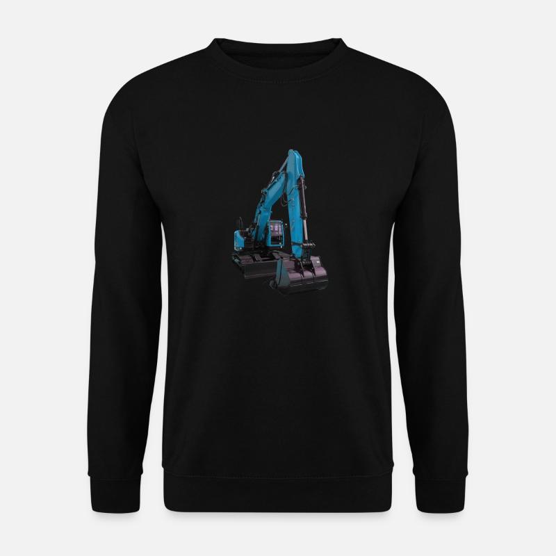 Bagger blau - Unisex Pullover - Schwarz