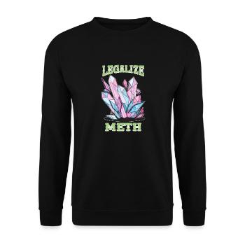 Légaliser Meth Chrystal Meth - Sweat-shirt Unisexe - noir - Devant - Alina (178cm) & Michal (187cm)