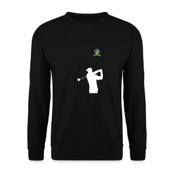 Golf Golfer - Unisex Sweatshirt - black - Front - Alina (178cm) & Michal (187cm)