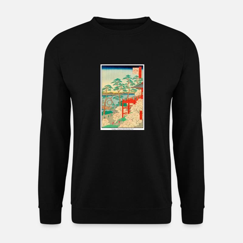 Japanische Kunst Hiroshige - Unisex Pullover - Schwarz