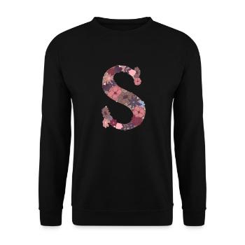 Lettre de fleur S - Sweat-shirt Unisexe - noir - Devant - Alina (178cm) & Michal (187cm)