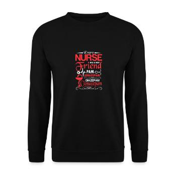 Nurse nurse nurse - Unisex Sweatshirt - black - Front - Alina (178cm) & Michal (187cm)