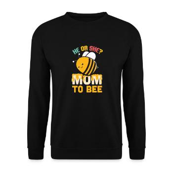 Womens Gender Reveal What Will It Bee Mom To Be - Unisex Pullover - Schwarz - Vorne - Alina (178cm) & Michal (187cm)