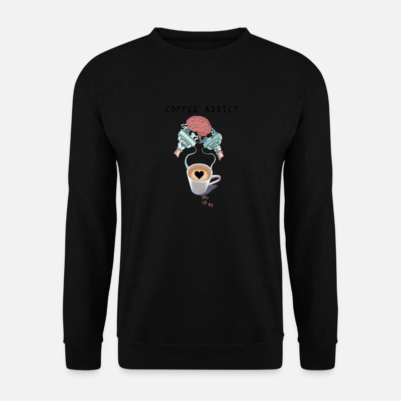 COFFEE ADDICT - Unisex Pullover - Schwarz