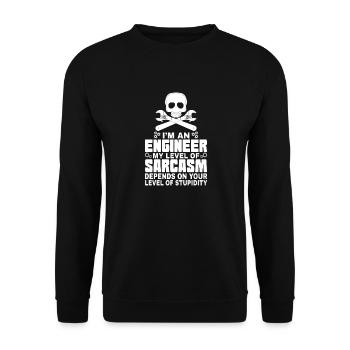 Ingénieur Sarcasme - Sweat-shirt Unisexe - noir - Devant - Alina (178cm) & Michal (187cm)